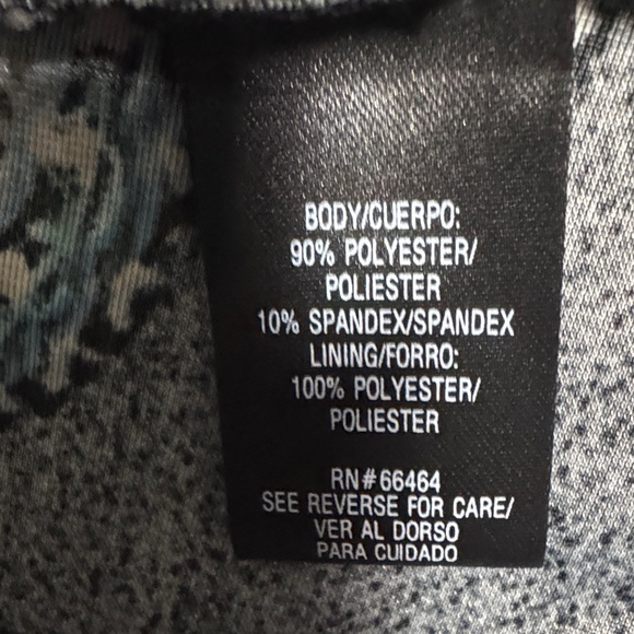 Sandra Darren Black and Blue Paisley Velvet Dress Size 8 - Picture 9 of 10